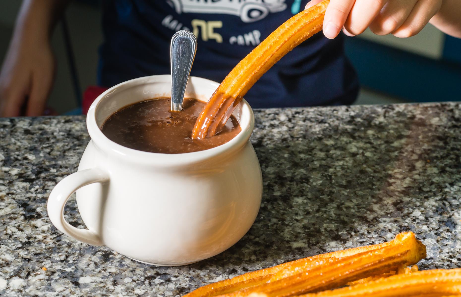 Spain: churros con chocolate